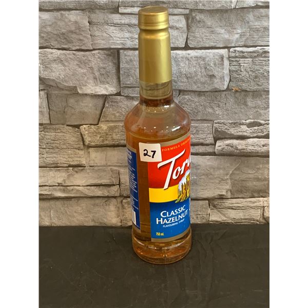 Torani Syrup - Classic Hazelnut Flavour - 750mL - BB: 27 FE 01