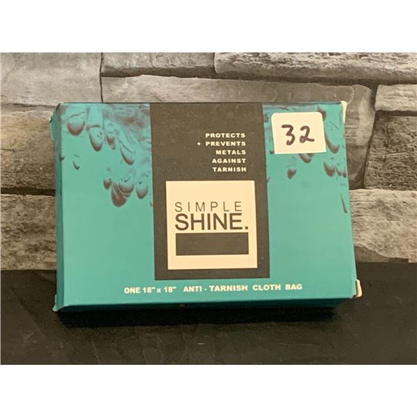 Anti-Tarnish Cloth Bag - 18" x 18" - Black