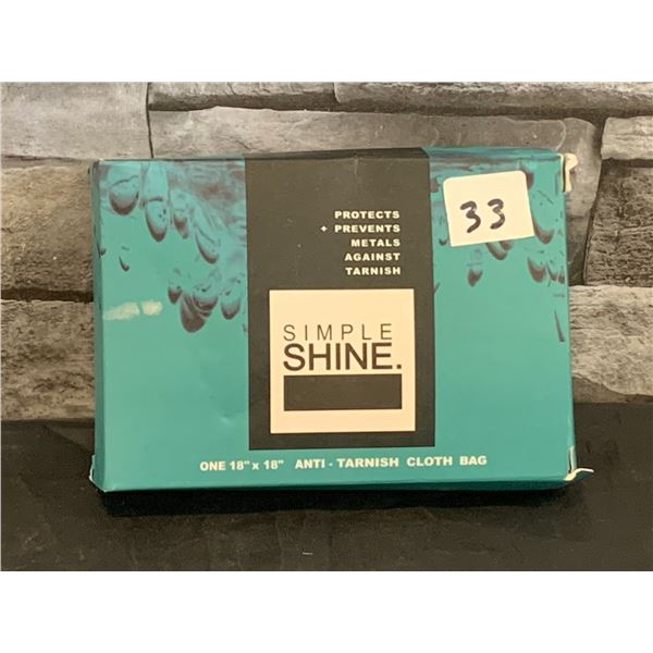 Anti-Tarnish Cloth Bag - 18" x 18" - Black