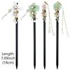 Image 4 : 4 Pcs Japanese Chinese Hair Stick Retro Wooden Hairpin Flower Hair Chopsticks - 7.09"