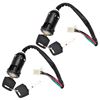 Image 2 : 4 Wire Pin Ignition Key Switch Set