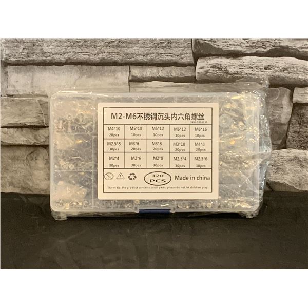 Stainless Steel Flat Head Hex Screws - Set of M2-M6 - 330pcs