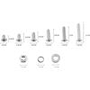 Image 1 : M2 Stainless Steel Flat Head Hex Socket Screws Bolts Nuts & Washers Assortment Kit - 600 pcs