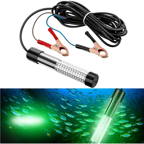 LED Underwater Night Fishing Finder Light - 12V - Light 20W - 5m Cord