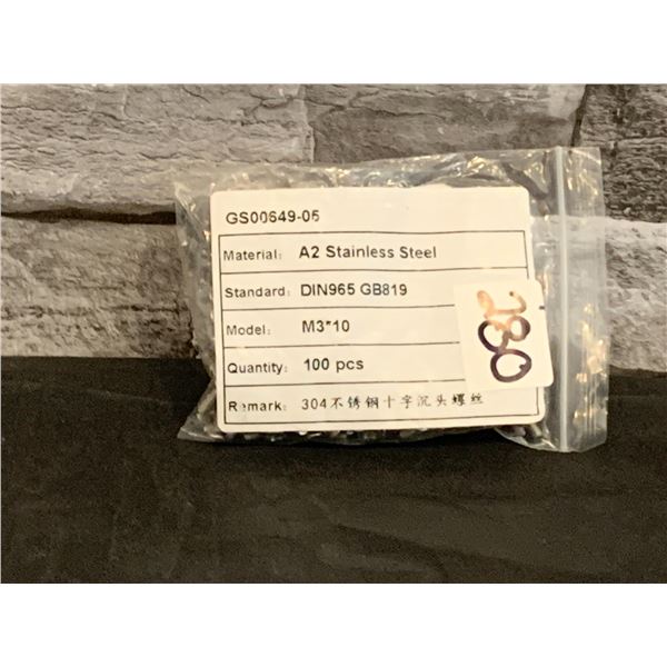 Flat Cross Head Countersunk Screw Kit - 10mm - 100pcs