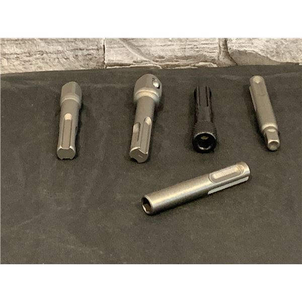 Drill Wrench Adapter Set  - 3pcs SDS Plus Steel Socket Wrench Adapter and 2PC Impact SDS Hexagonal S