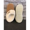 Image 1 : Women's Memory Foam Slip-On Slippers - Size 9 - 10 - Brown