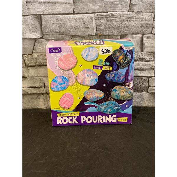 Create Your Own Rock Pouring Kit - 1 Set of Dark & Light Colour Paints