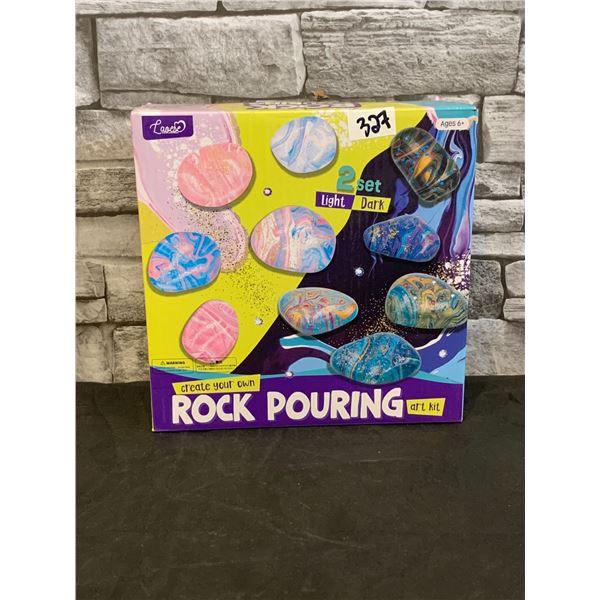 Create Your Own Rock Pouring Kit - 1 Set of Dark & Light Colour Paints