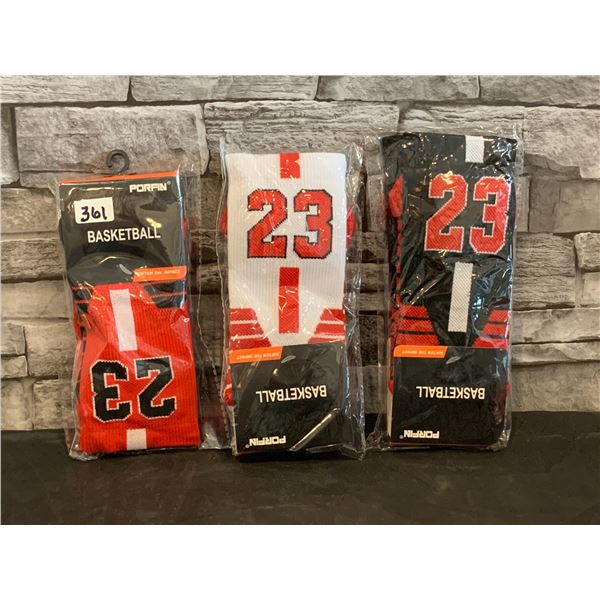 Lot of 3 - Men's Basketball Socks - Medium