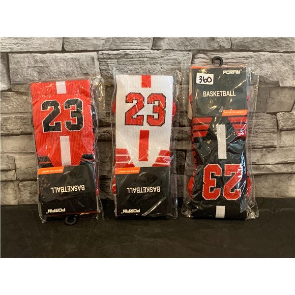 Lot of 3 - Men's Basketball Socks - Medium