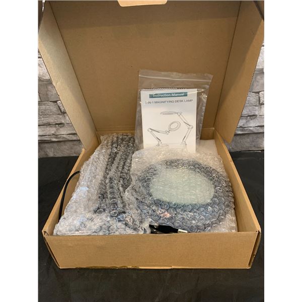 2-in-1 LED Magnifying Lamp - Black