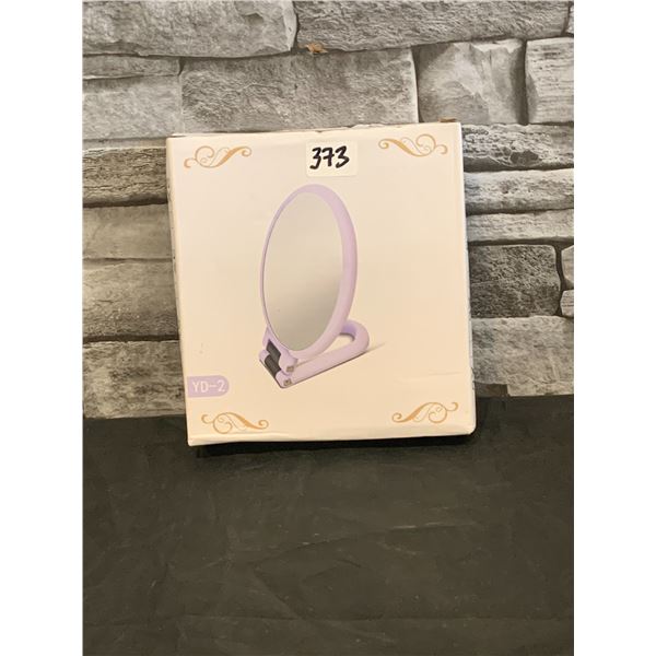 Magnifying Makeup Mirror with Handle - 15x Magnification - Purple