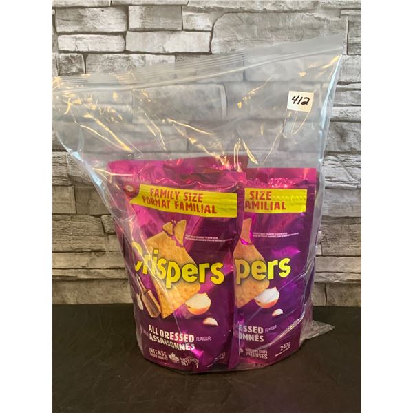 Lot of 4 - Crispers - All Dressed - 240g each - BB: 2025 JL 27