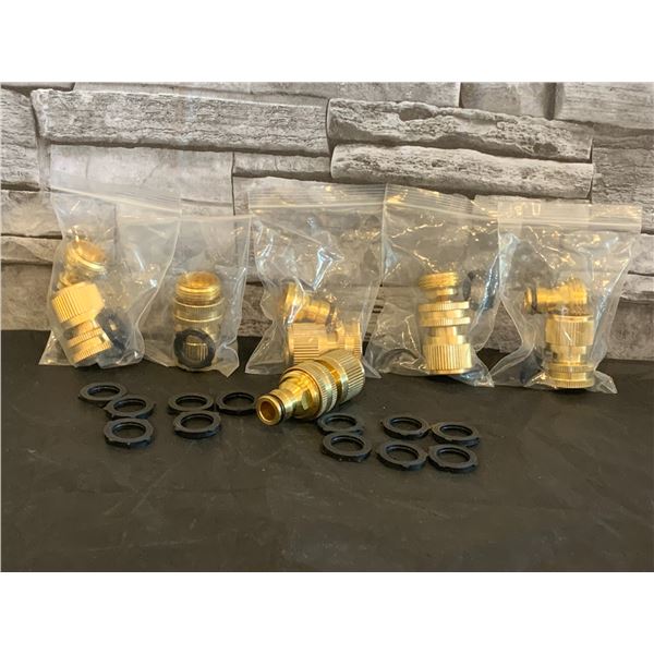Brass Garden Hose Quick Connector Set - 3/4"