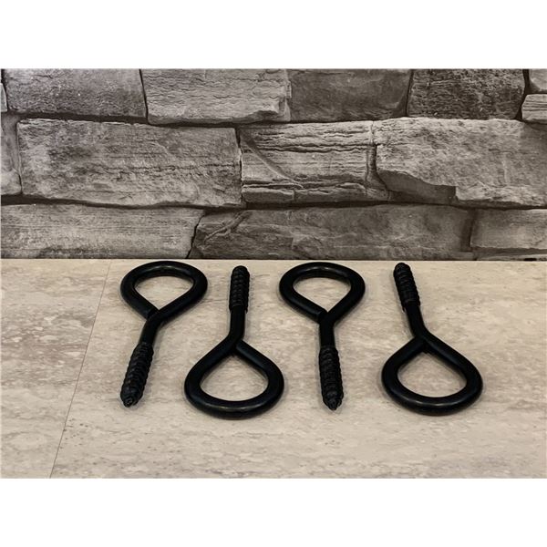 Screw Eyes - Black - 5" - 4pcs