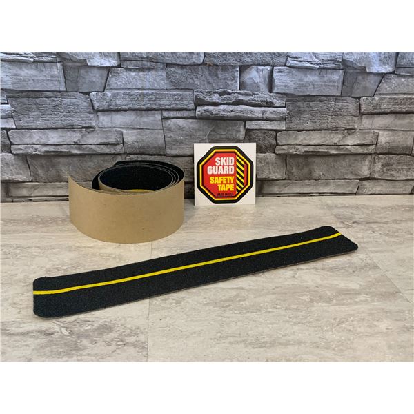 Skid Guard - 3" x 17" - 5 pcs - Black with Yellow Stripe