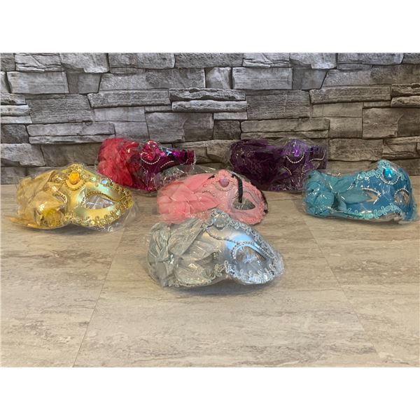 Assorted Mardi-Gras Masks - 6 colours