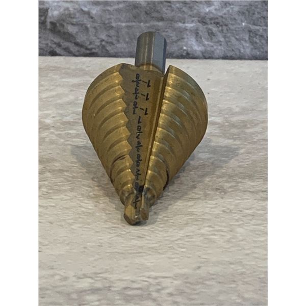 Titanium Step Drill Bit - 10 Step Sizes, High-Speed Steel 1/4 to 1-3/8 Inch