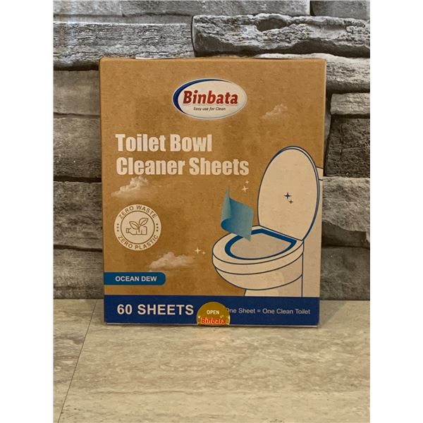 Binbata Toilet Bowl Cleaner Sheets 60 Pcs Ocean Dew