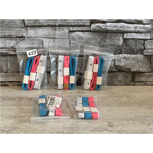 Lot of 5 Packs of Measuring Tape - 150cm/ 60in - 3 Pieces per Pack