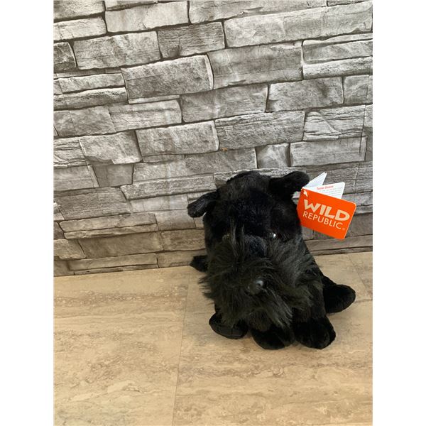 Wild Republic 12in Black Dog Plush Kid's Toy