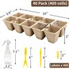 Image 4 : 400 Cell Seed Starter Tray Kit with Spray Bottle + Labels