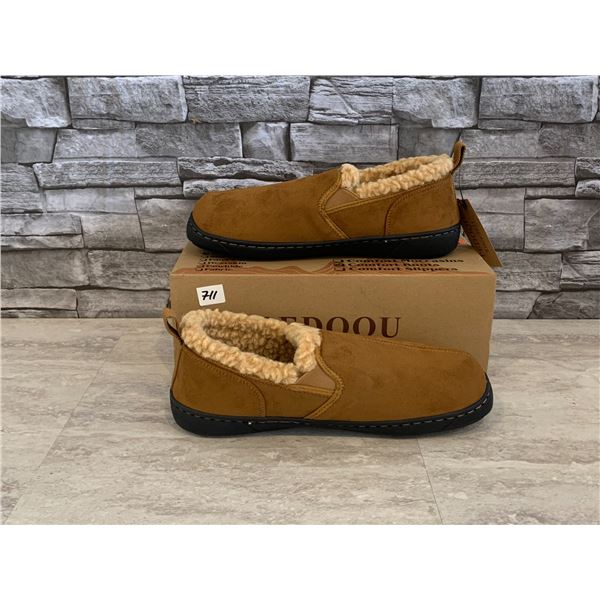 PEDOQU Men's Rubber Sole Slipper - Size: US 8 - Beige