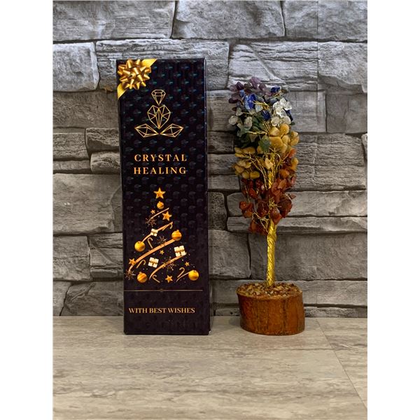 Crystal Healing Tree - Chakra Décor - 10 Inch - Mixed Colour Crystals