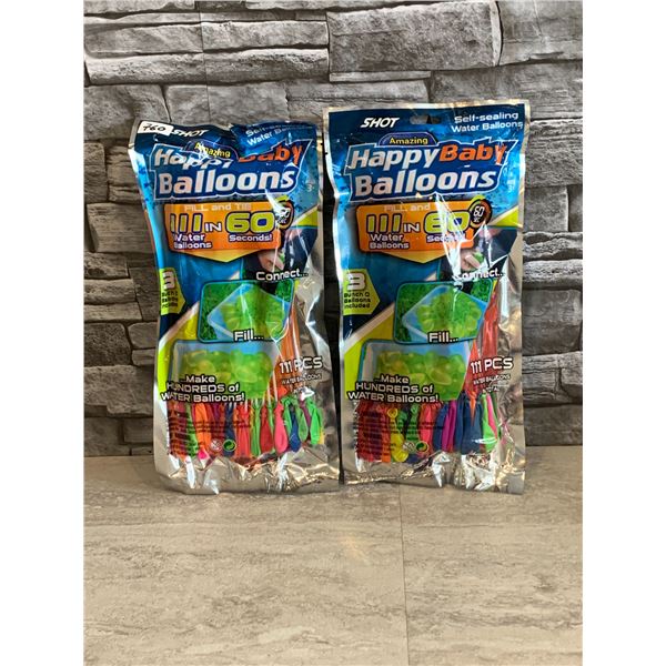 Lot of 2 Shot Happy Baby Water Balloons - 111 PCS