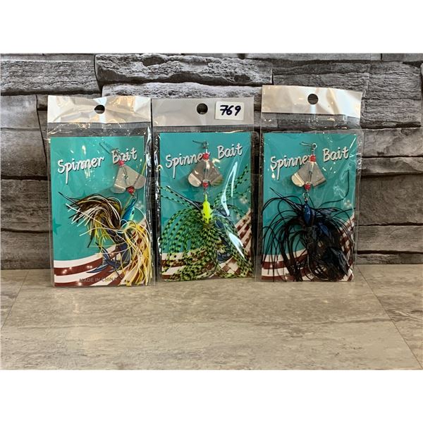 Lot of 3 Spinner Bait for Fishing