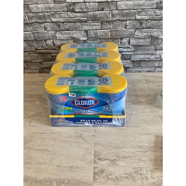 Pack of 12 Clorox Disinfecting Wipes - Each 3-Pack 225 Wipes
