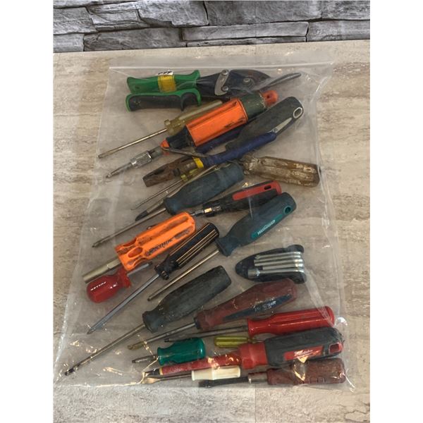 Lot of Assorted Hand Tools - Screw Drivers/ Pliers