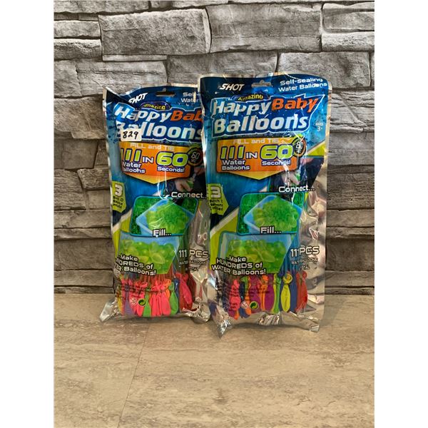 Lot of 2 Shot Happy Baby Water Balloons - 111 PCS