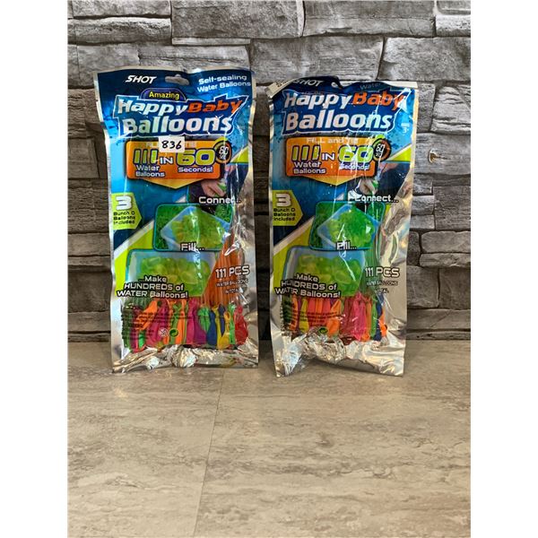 Lot of 2 Shot Happy Baby Water Balloons - 111 PCS