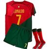Image 1 : Ronaldo Soccer Jersey With Shorts And Socks Size Medium Kids Red And Green