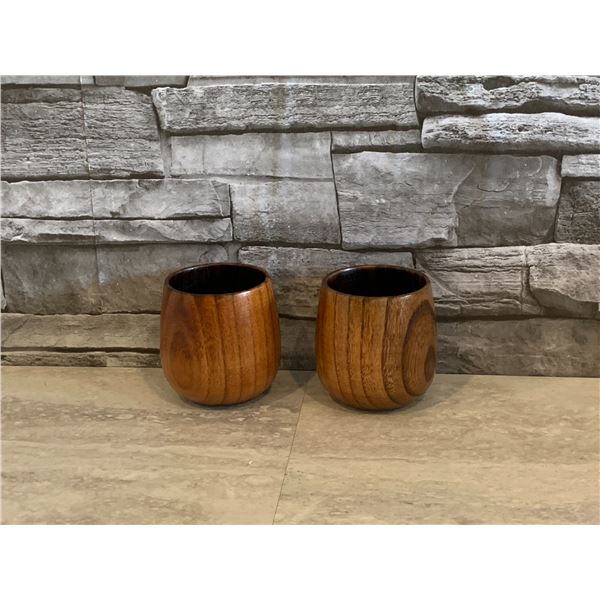2 Pack Wooden Wine Glasses