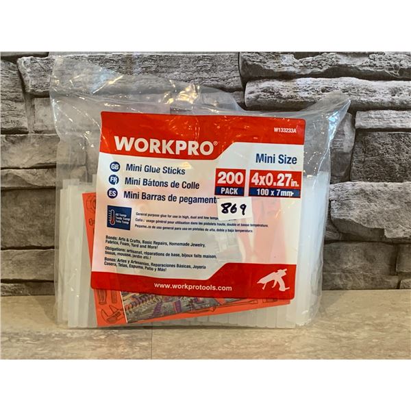 Workpro Mini Glue Sticks 200 Pack 100 x 7mm