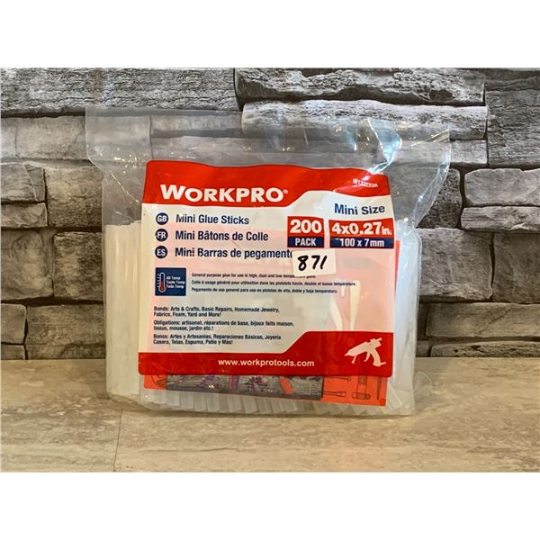 Workpro Mini Glue Sticks 200 Pack 100 x 7mm