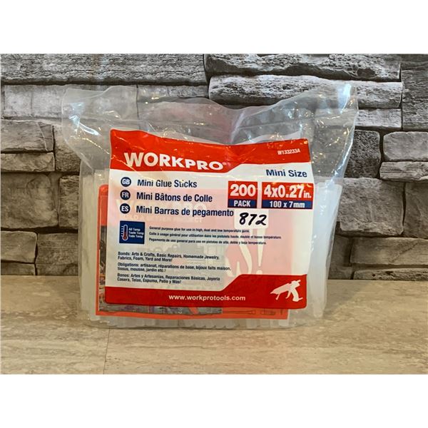 Workpro Mini Glue Sticks 200 Pack 100 x 7mm