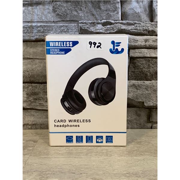 Wireless Card Stereo  Headphones Micro-SD Aux In