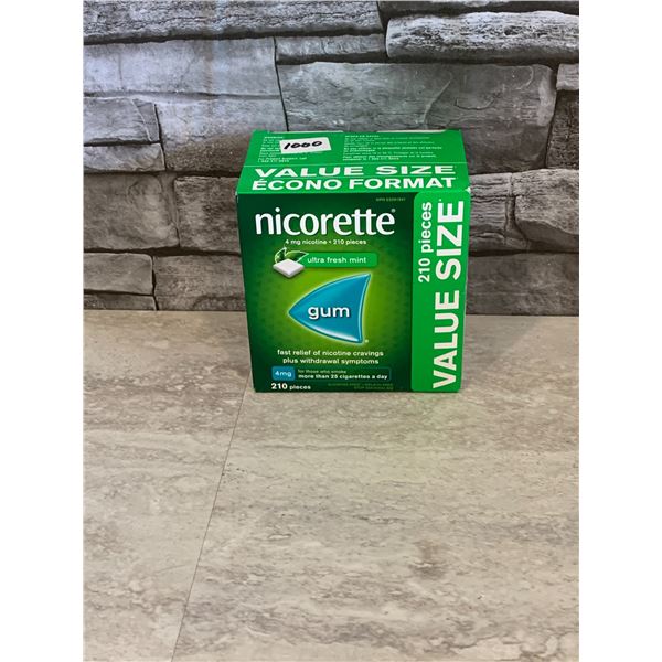 Nicorette 2 Mg Nicotine 210 Pcs Ultra Fresh Mint Gun
