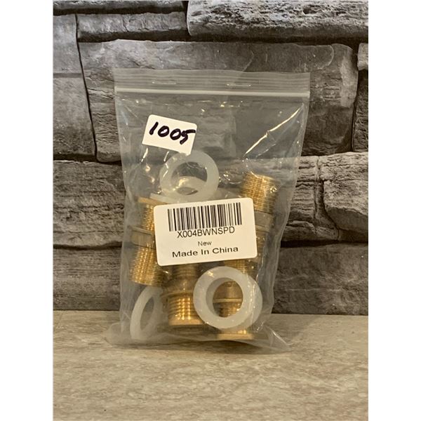 4 Pcs Brass Tank Fitting 3/4 Male 1/2 Female