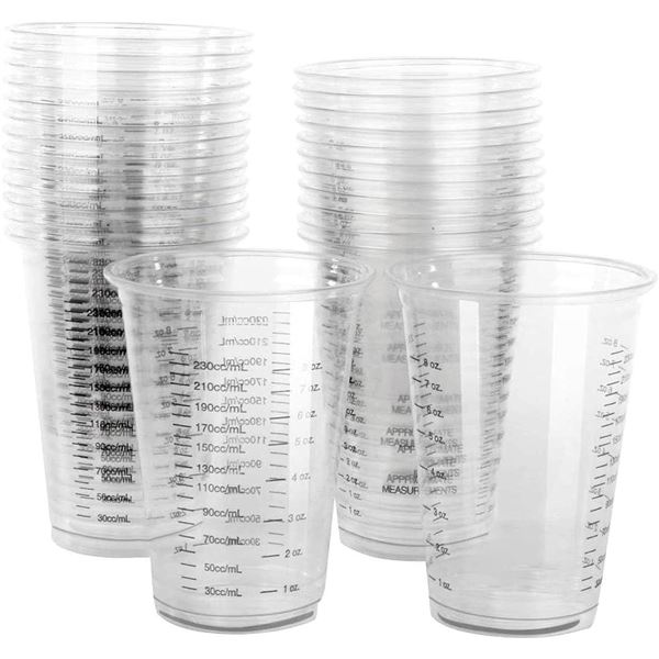 8 Oz Plastic  Measuring Cup Disposable for Arts And Crafts