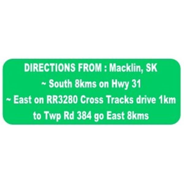 LOCATION : South East of MACKLIN, SASK  (NW-24-38-27-W3)