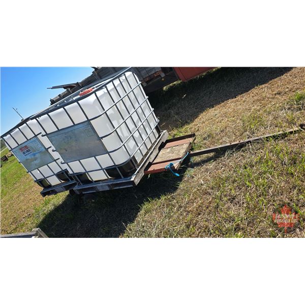 Utility Trailer (12ft) with 2 Plastic Totes (1000L)