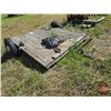 Image 2 : Wood Deck Platform Trailer (5-1/2ft W x 7ft L) (Needs TLC)