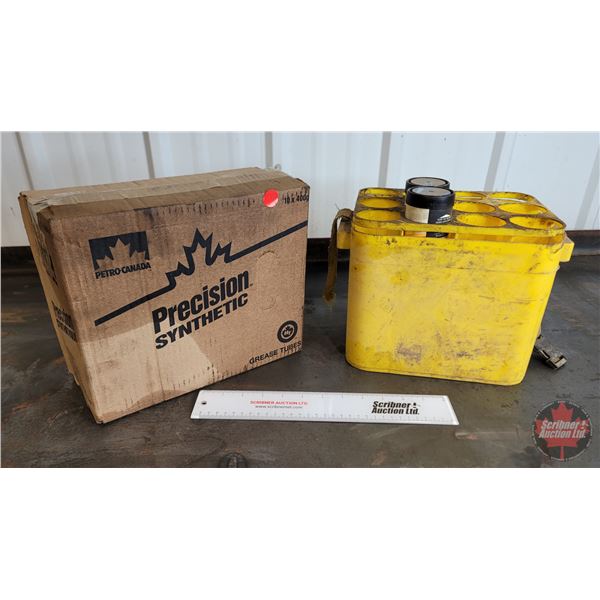 Precision Synthetic Grease Tubes (12) c/w Plastic Carrier