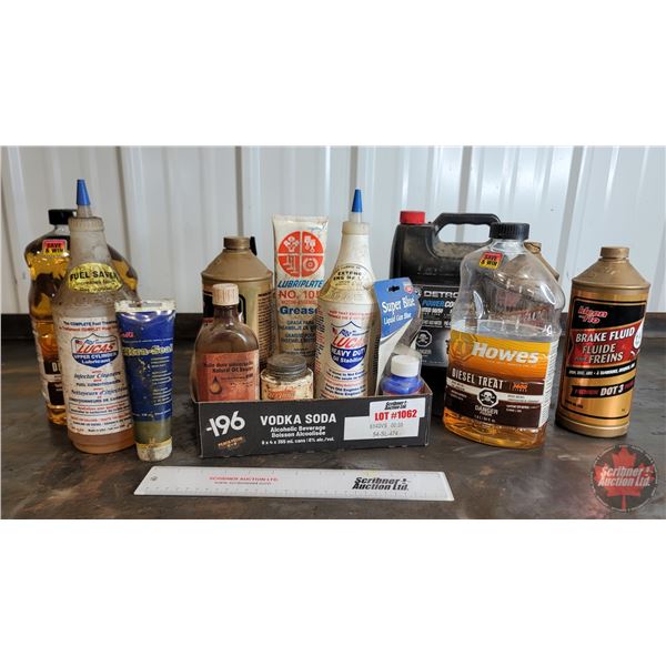Variety of Shop Fluids Incl: Brake Fluid; Diesel Antigel; Lubriplate; etc.