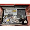 Image 24 : Custom Built Movable Metal-Top Work Bench (Bench Measures 44"H x 72"W x 36"D) (c/w : Tool Chests (2)